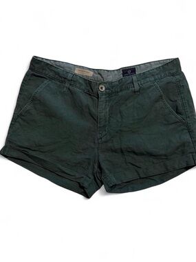 AG Adriano Goldschmied Green linen blend shorts Size 29R